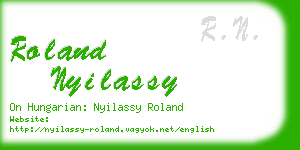 roland nyilassy business card